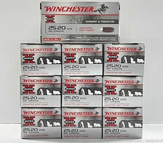Winchester 25-20 Win 86 Grain JSP 50 Round Box Factory New Production!-img-0
