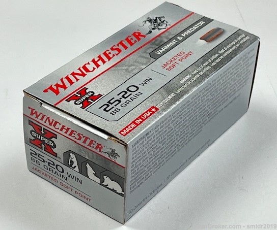 Winchester 25-20 Win 86 Grain JSP 50 Round Box Factory New Production!-img-1