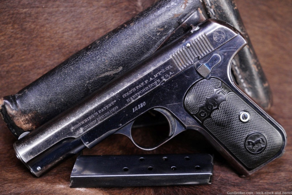 Colt 1903 Pocket Hammerless Type I .32 ACP Semi-Automatic Pistol, 1904 C&R-img-3