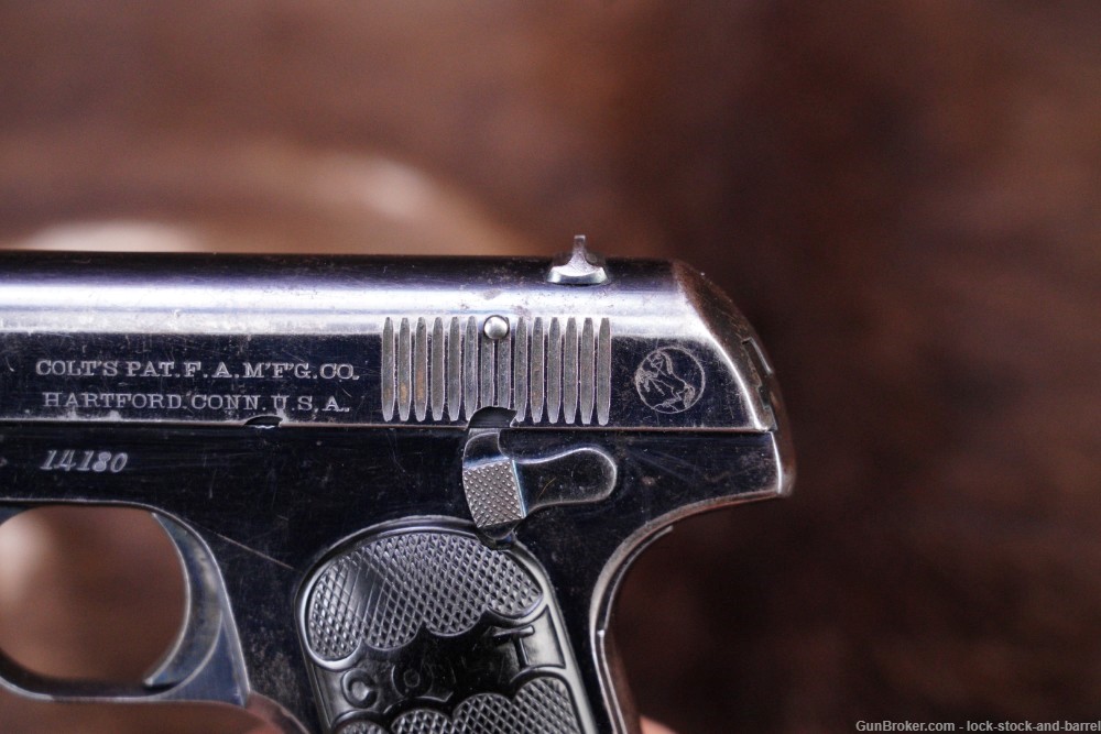 Colt 1903 Pocket Hammerless Type I .32 ACP Semi-Automatic Pistol, 1904 C&R-img-11
