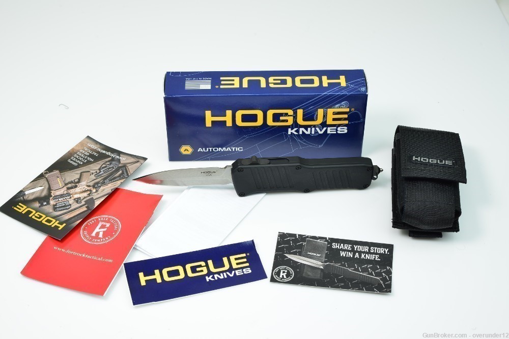 Hogue Mini Incursion Tactical AUTO OTF Knife 154CM with sheath AUTHENTIC-img-0