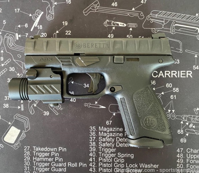 PL200S-A Flashlight for all handgun Springfield, Glock, HK-img-13
