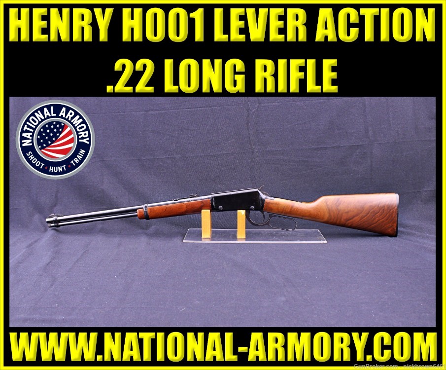HENRY CLASSIC LEVER ACTION 22 LR 18" BBL BEAUTIFUL WOOD LEVERGUN H001-img-0