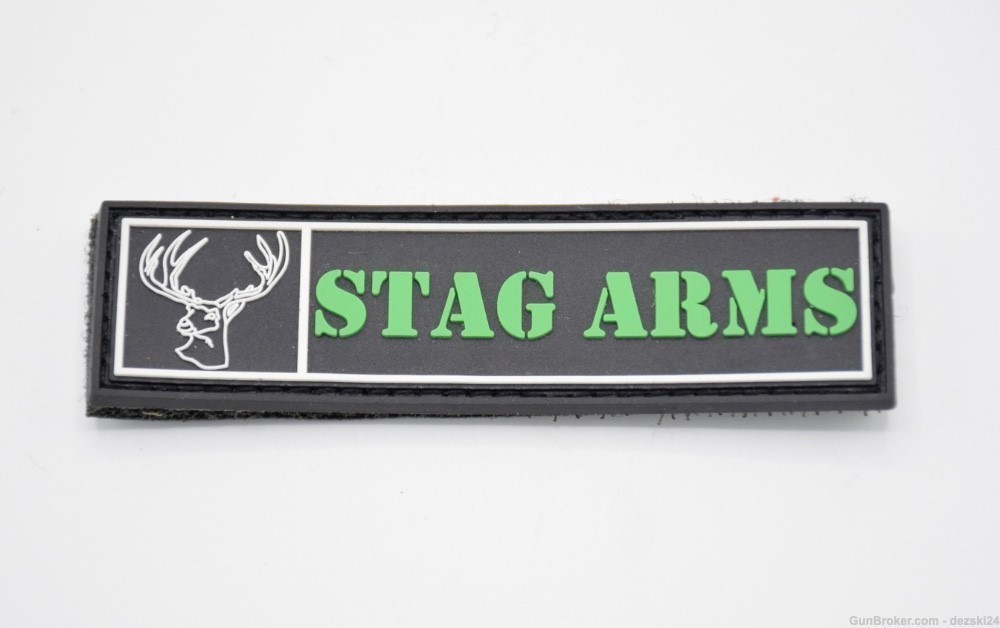 STAG ARMS LOGO PATCH HOOK/LOOP BACKING STAG ARMS15 ARMS10 RIFLES New -img-0