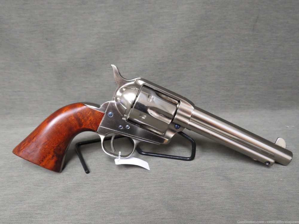 Taylor's & Co 1873 Cattleman Nickel .45 LC Revolver 45 5.5" Taylors 555122-img-4