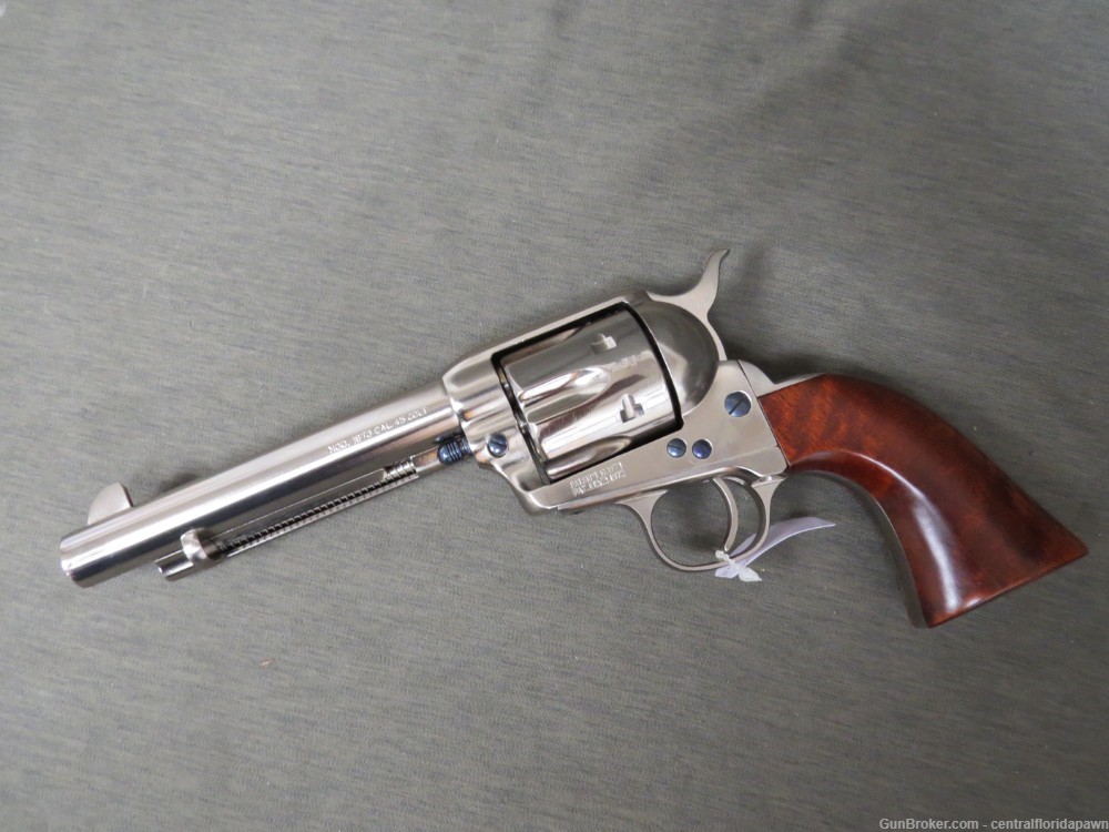 Taylor's & Co 1873 Cattleman Nickel .45 LC Revolver 45 5.5" Taylors 555122-img-11