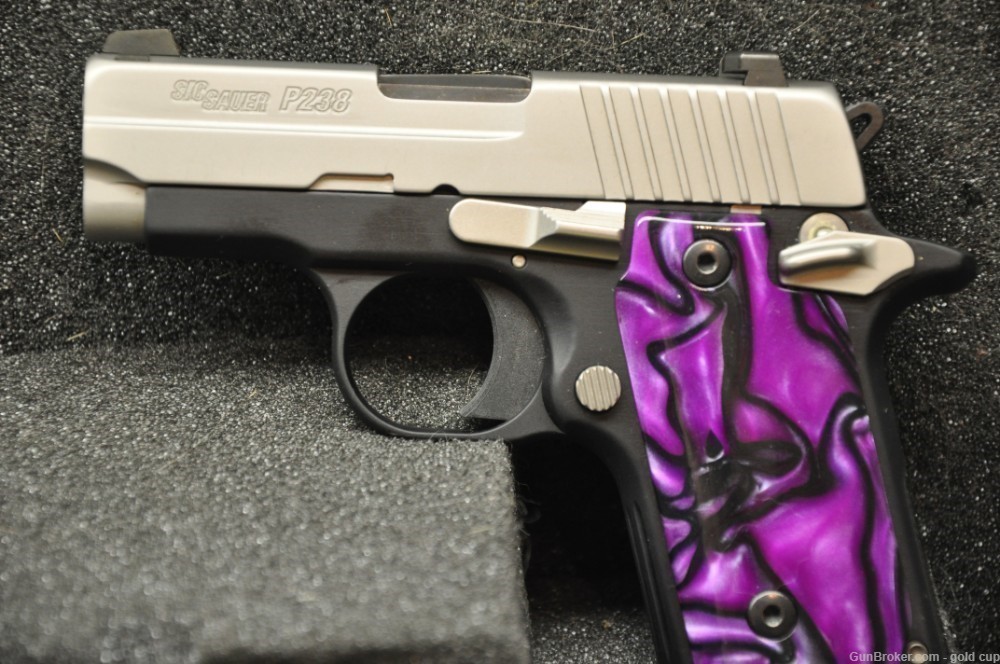 Sig P238 06 grips Faux Marble lite Purple-img-0