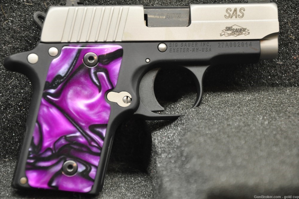 Sig P238 06 grips Faux Marble lite Purple-img-1