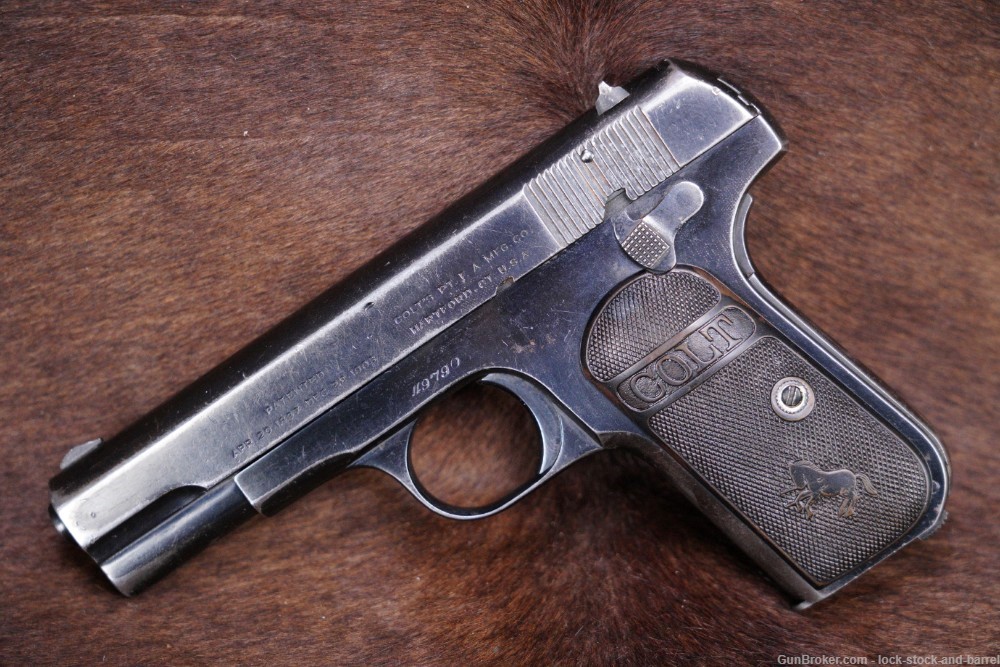 Colt Model 1908 Pocket Hammerless .380 ACP Semi-Automatic Pistol, 1921 C&R-img-3