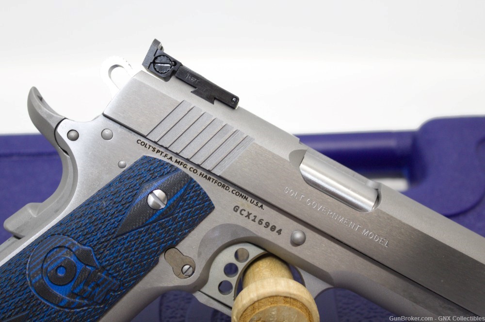 NEW Colt Series 70 Gold Cup Lite .45 ACP Stainless Blue Grips - NO CC FEES!-img-6