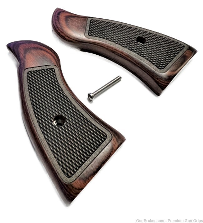 K Frame Grips fits Smith & Wesson S&W Classic Checkered Rosewood NEW-img-4