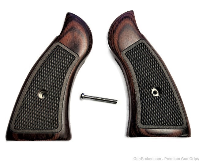K Frame Grips fits Smith & Wesson S&W Classic Checkered Rosewood NEW-img-0