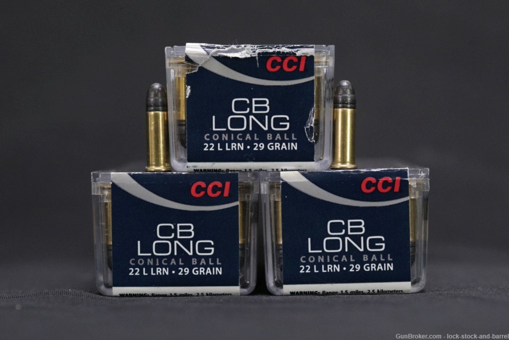 304x .22 CB Long Ammunition CCI & Rem. 29-30 Grain Lead RN & FMJ Bullets-img-3
