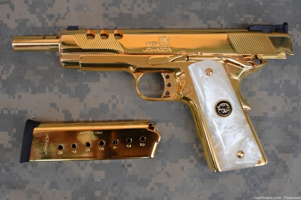 Iver Johnson Golden Eagle XL10-WP in 10mm 24k Gold - NEW!-img-10