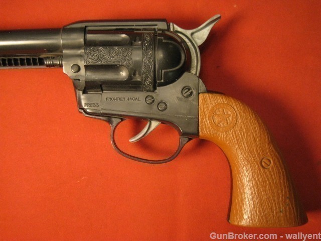 Frontier .44 Cal Replica Revolver 1950s? Gunsmith Tool Holsters Cap Gun-img-3