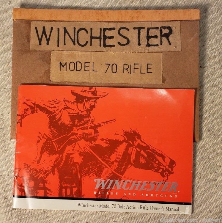 Winchester Model 70 Bolt Action Rifle Owners Manual factory original Olin-img-0