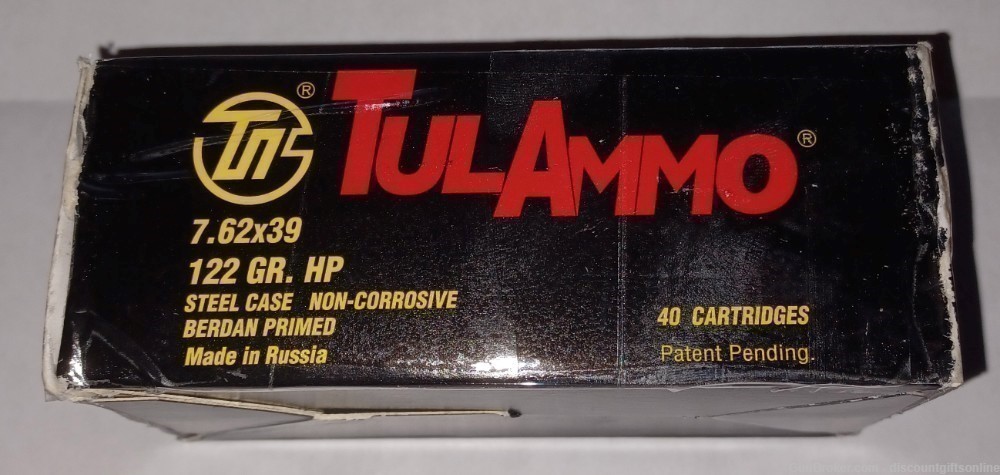 Tula 7.62x39mm 122 gr HP HOLLOW POINT 120 rounds HUNTING AMMO-img-0