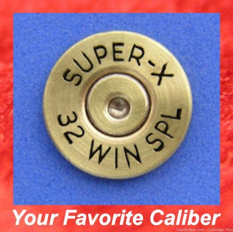 32 WIN SPL Cartridge Ammo Hat Pin Tie Tac Winchester 94-img-0