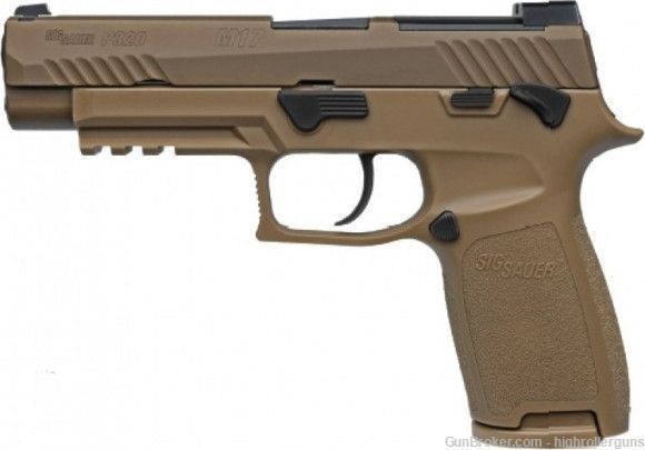 NEW Sig Sauer P320 M17 9mm Pistol, Tan Coyote - MS - 320F-9-M17-MS-img-0