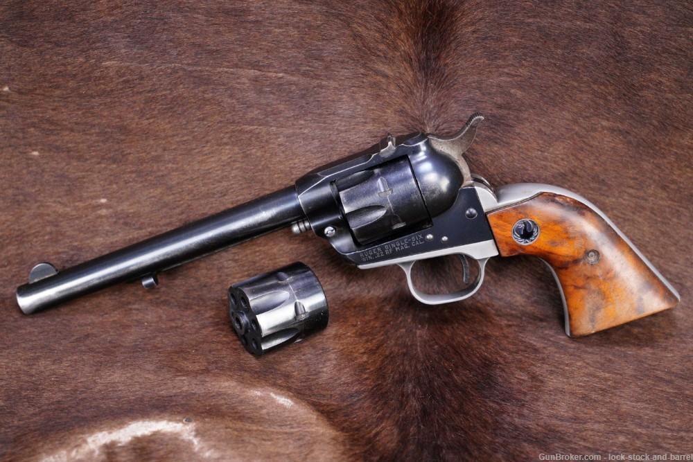 Ruger Pre-Warning 3-Screw Single-Six .22 WMR 6.5" SA Revolver 1961 C&R-img-3
