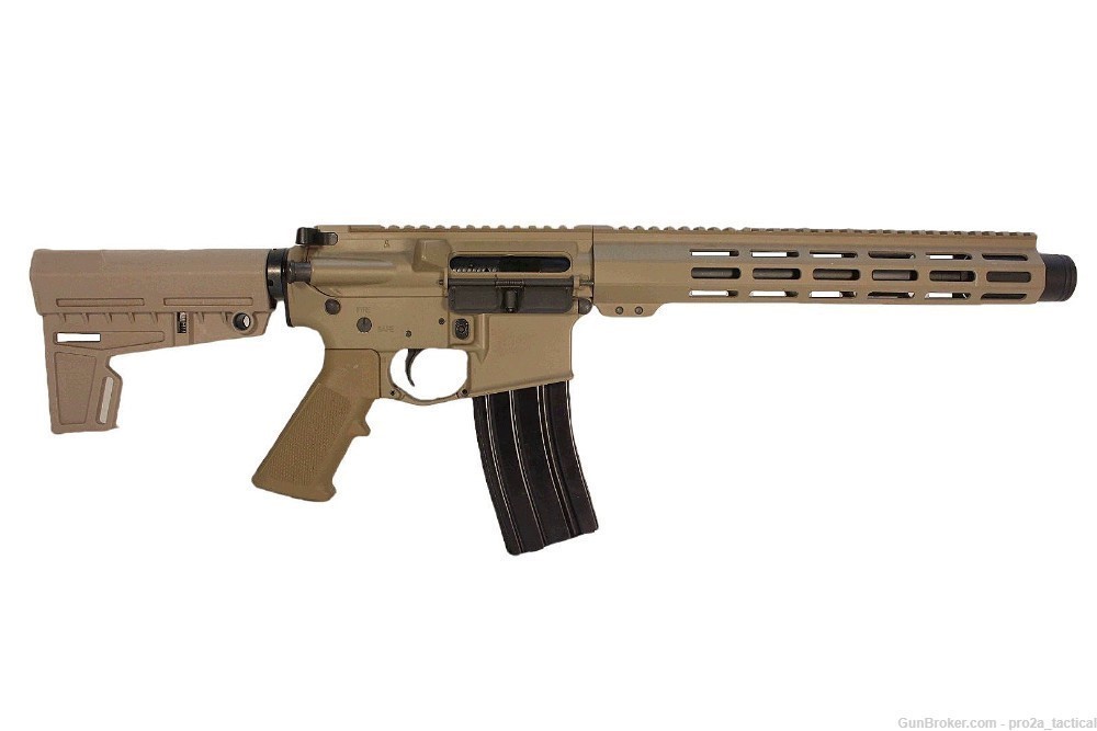 PRO2A TACTICAL PATRIOT 10.5 inch AR-15 450 BUSHMASTER PISTOL W/CAN - FDE-img-0