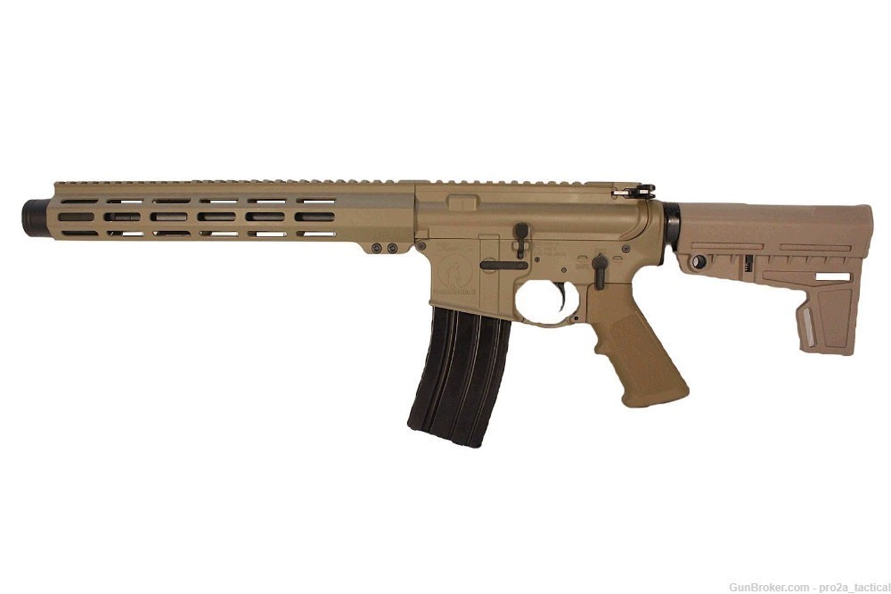 PRO2A TACTICAL PATRIOT 10.5 inch AR-15 450 BUSHMASTER PISTOL W/CAN - FDE-img-1
