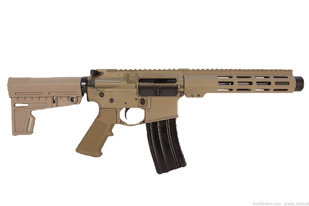 PRO2A TACTICAL PATRIOT 7.5 inch AR-15 450 BUSHMASTER PISTOL W/CAN - FDE-img-0