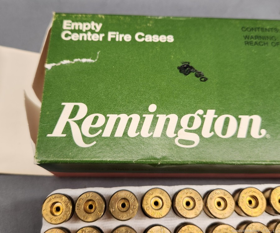 Remington .44-40 unprimed brass shell casings full box of 50-img-2