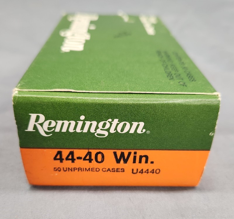 Remington .44-40 unprimed brass shell casings full box of 50-img-0