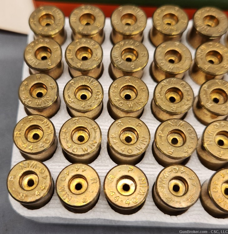 Remington .44-40 unprimed brass shell casings full box of 50-img-3
