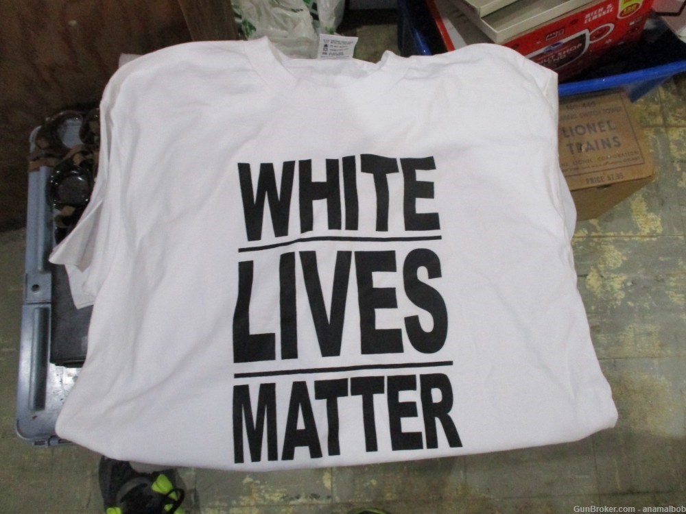 'WHITE LIVES MATTER" AMERICAN MADE T-SHIRT 100% HEAVYWEIGHT COTTON 3 SIZES-img-0