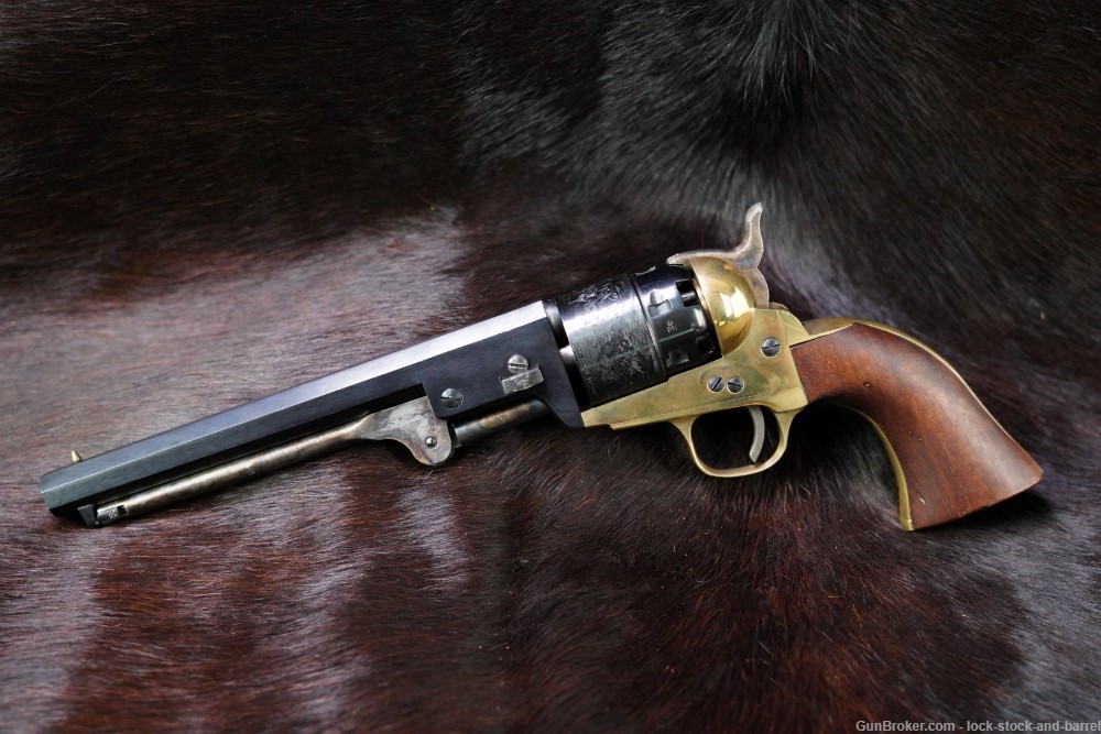 A.S.M. Armi San Marcos 1851 Brass Frame .44 Cal 7 ½” Percussion Revolver-img-3