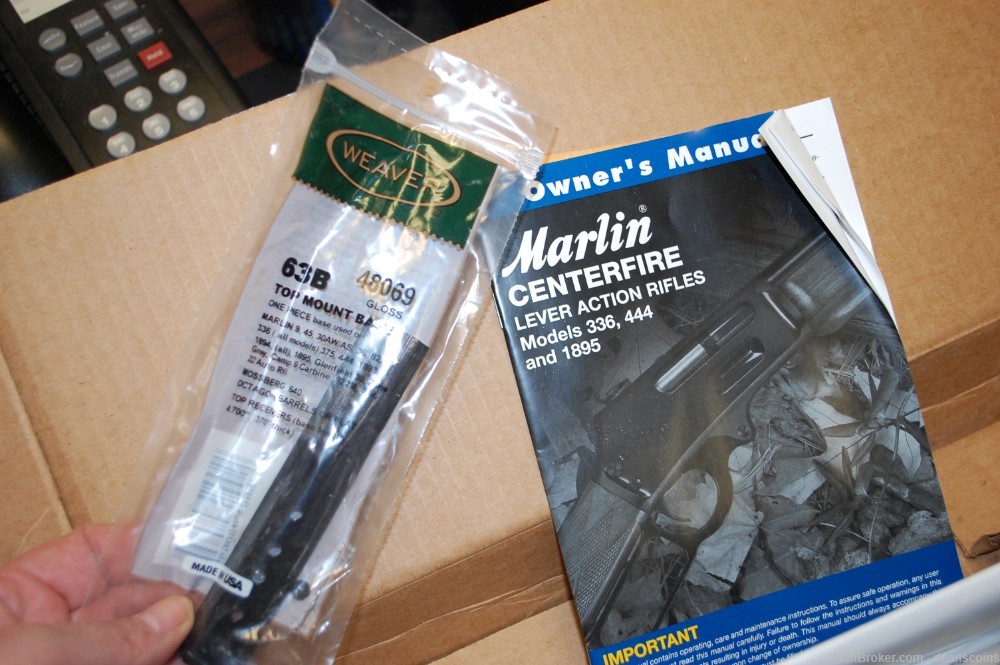 Marlin Model 336A W/S 30-30 20" Press Checkering Stock Packed Scope NIB -img-1
