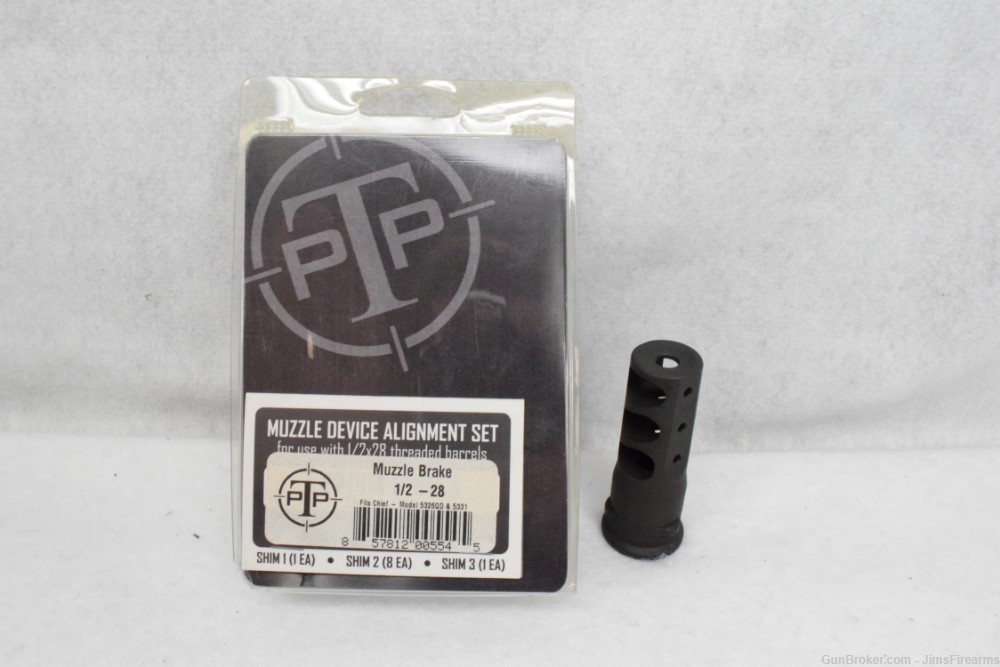 NEW IN BOX - PTP TACTICAL CHIEF MUZZLE BRAKE - 1/2X28 TPI-img-1