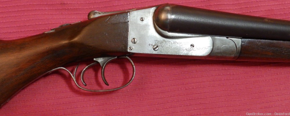 Ithaca Crass Hammerless Double Barrel Shotgun - 16 Gauge - 1899 vintage-img-7