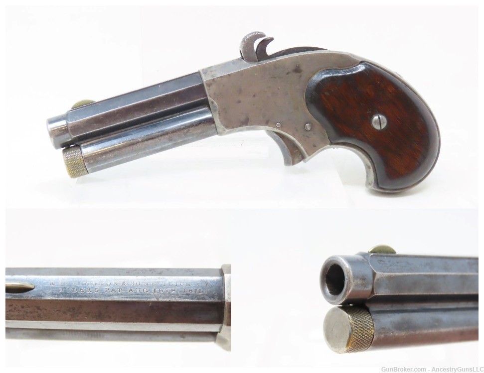 Scarce UNENGRAVED Antique REMINGTON-RIDER .32 Caliber XSRF MAGAZINE Pistol -img-0