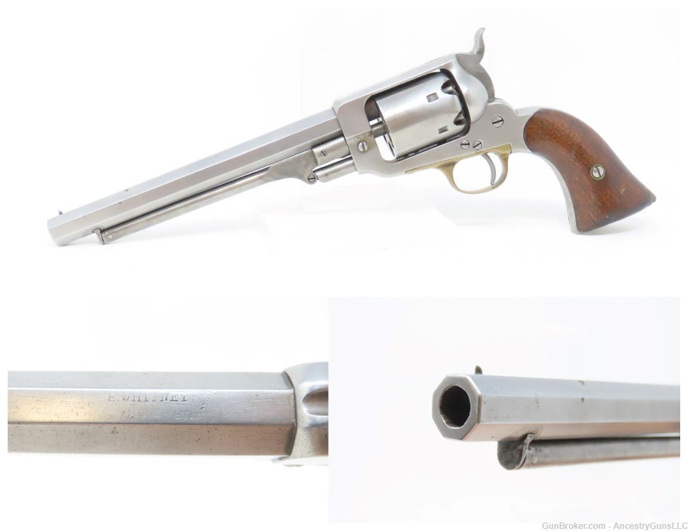 CIVIL WAR Antique WHITNEY ARMS Co. .36 Caliber Percussion NAVY Revolver    -img-0