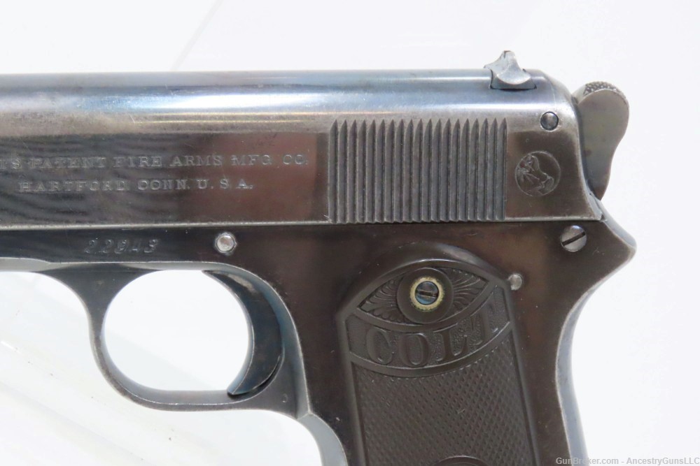 1908 mfr ARCHIVE LETTERED COLT Model 1903 POCKET HAMMER .38 Auto PISTOL C&R-img-4