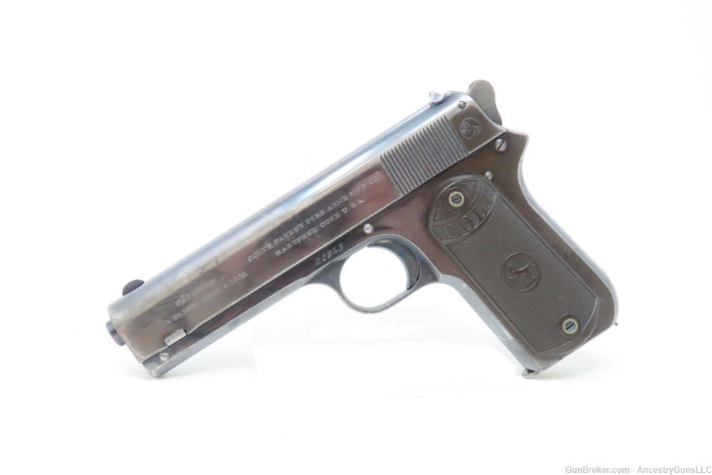 1908 mfr ARCHIVE LETTERED COLT Model 1903 POCKET HAMMER .38 Auto PISTOL C&R-img-2