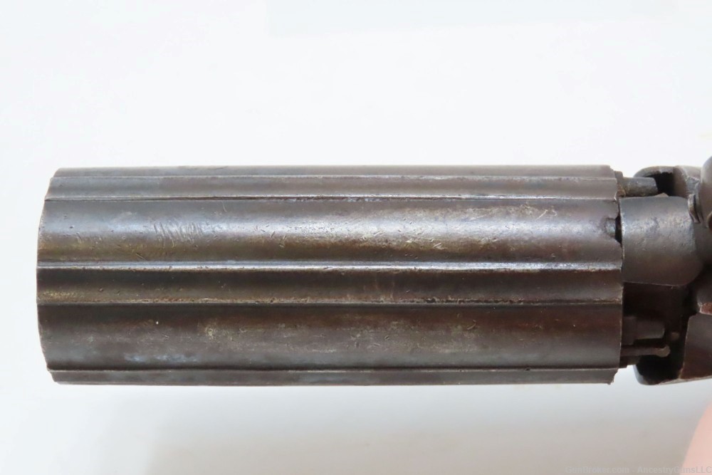 Antique BLUNT & SYMS Style .31 Caliber PERCUSSION Underhammer PEPPERBOX    -img-11