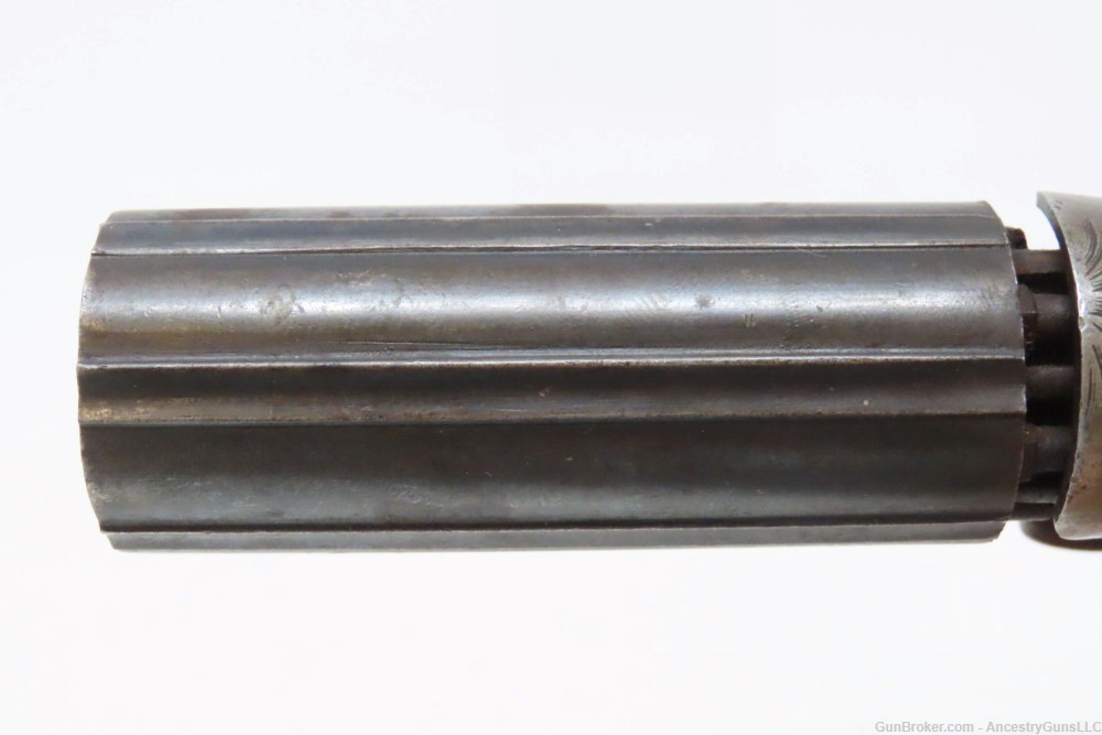 Antique BLUNT & SYMS Style .31 Caliber PERCUSSION Underhammer PEPPERBOX    -img-7