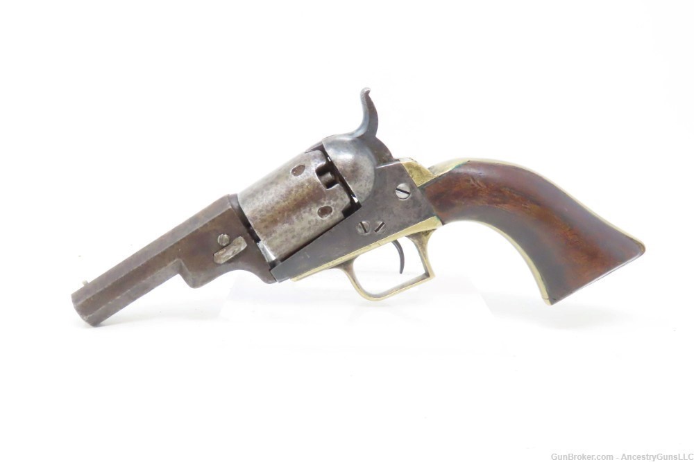 Antique COLT Model 1848 BABY DRAGOON .31 Caliber Percussion POCKET Revolver-img-1