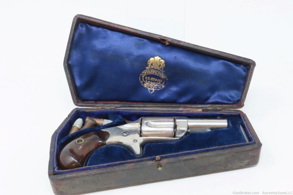 PIPE CASED London Proofed Antique COLT New Line .30 Cal. Revolver mfr. 1875-img-2