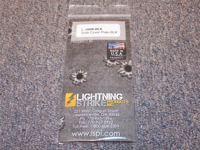 LIGHTNING STRIKE GLOCK BLACK SLIDE COVER PLATE BLK LS9000 BRAND NEW!-img-1