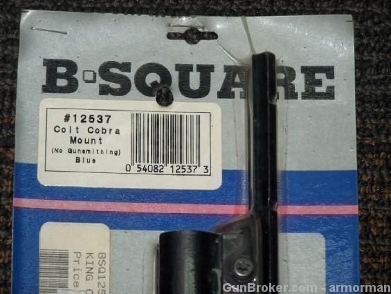 B SQUARE MOUNT FOR COLT COBRA BLACK / BLUE # 12537 BRAND NEW!-img-1