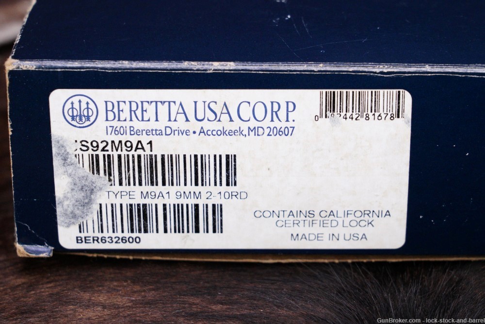 Beretta Model 92FS 92-FS Type M9A1 9mm 4.9” DA/SA Semi-Auto Pistol-img-23