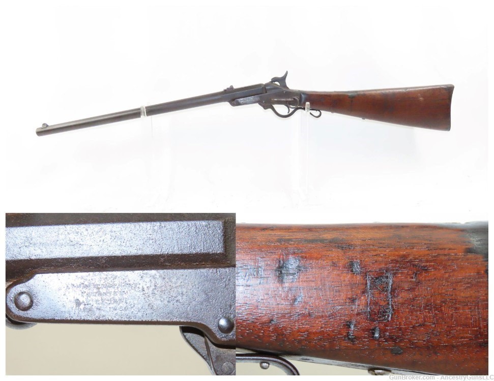 CIVIL WAR Antique MASS. ARMS CO.  2nd Model MAYNARD 1863 Cavalry SR Carbine-img-0