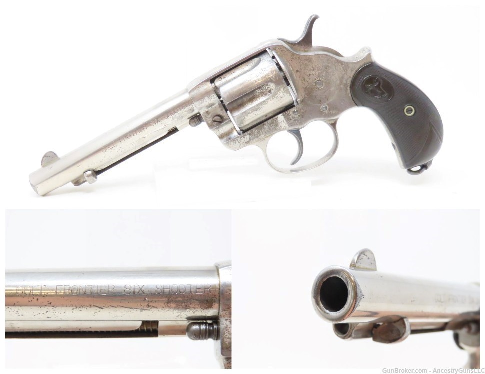 c1889 BRITISH Proofed FRONTIER SIX-SHOOTER Model 1878 .44-40 DOUBLE ACTION -img-0