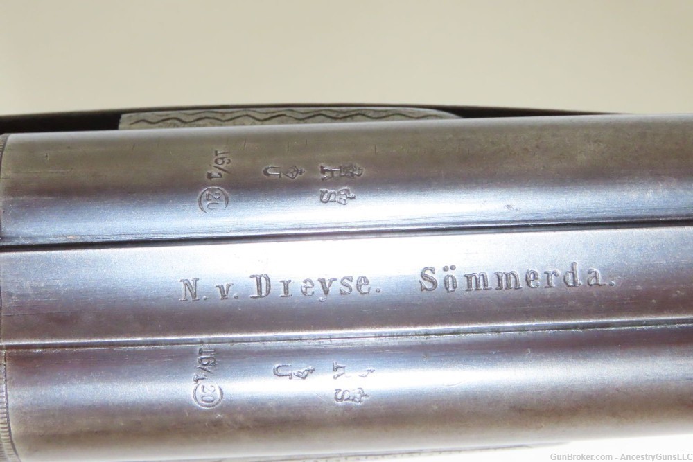 Rare DREYSE NEEDLE FIRE Shotgun PRUSSIAN Antique Double Barrel SxS 16 Gauge-img-8