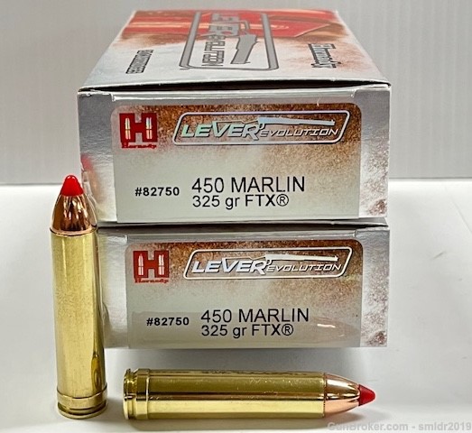 40 Rds Hornady Leverevolution 450 Marlin 325gr FTX Factory New Production!-img-0